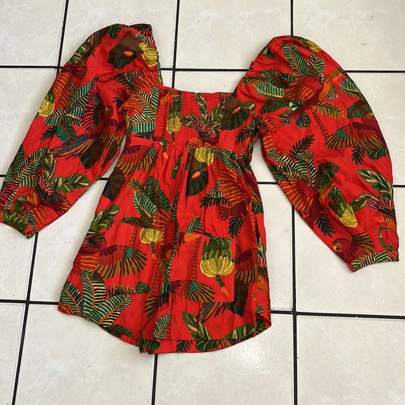 NEW! FARM RIO Red Forest Birds Rompe, SIZE SMALL 0742 - Picture 5 of 8